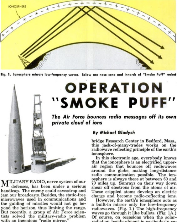 Gladych on ionosphere modification, 1958